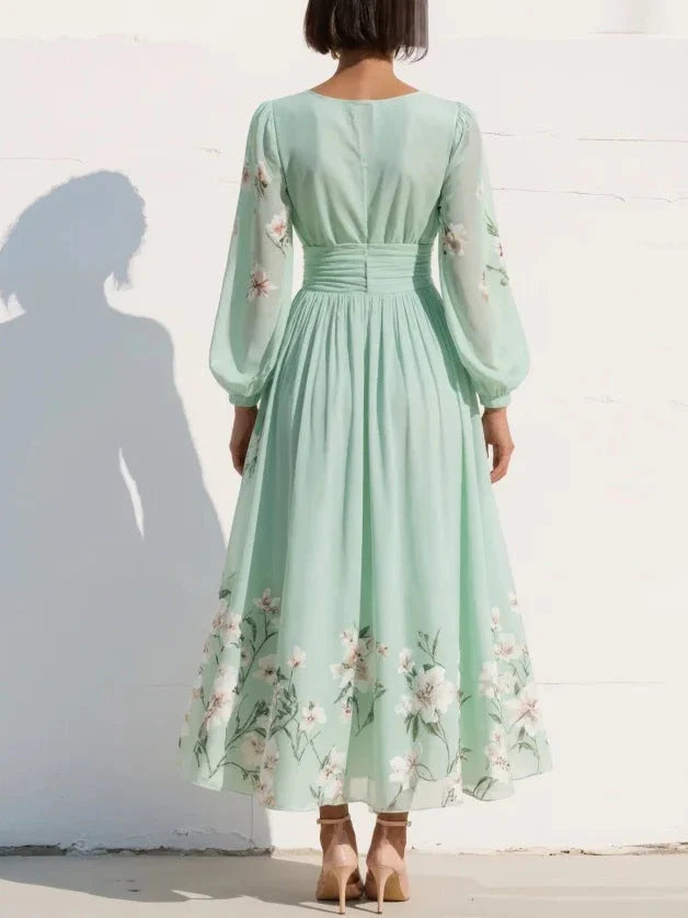 AURELIA | Vestido midi con escote en V