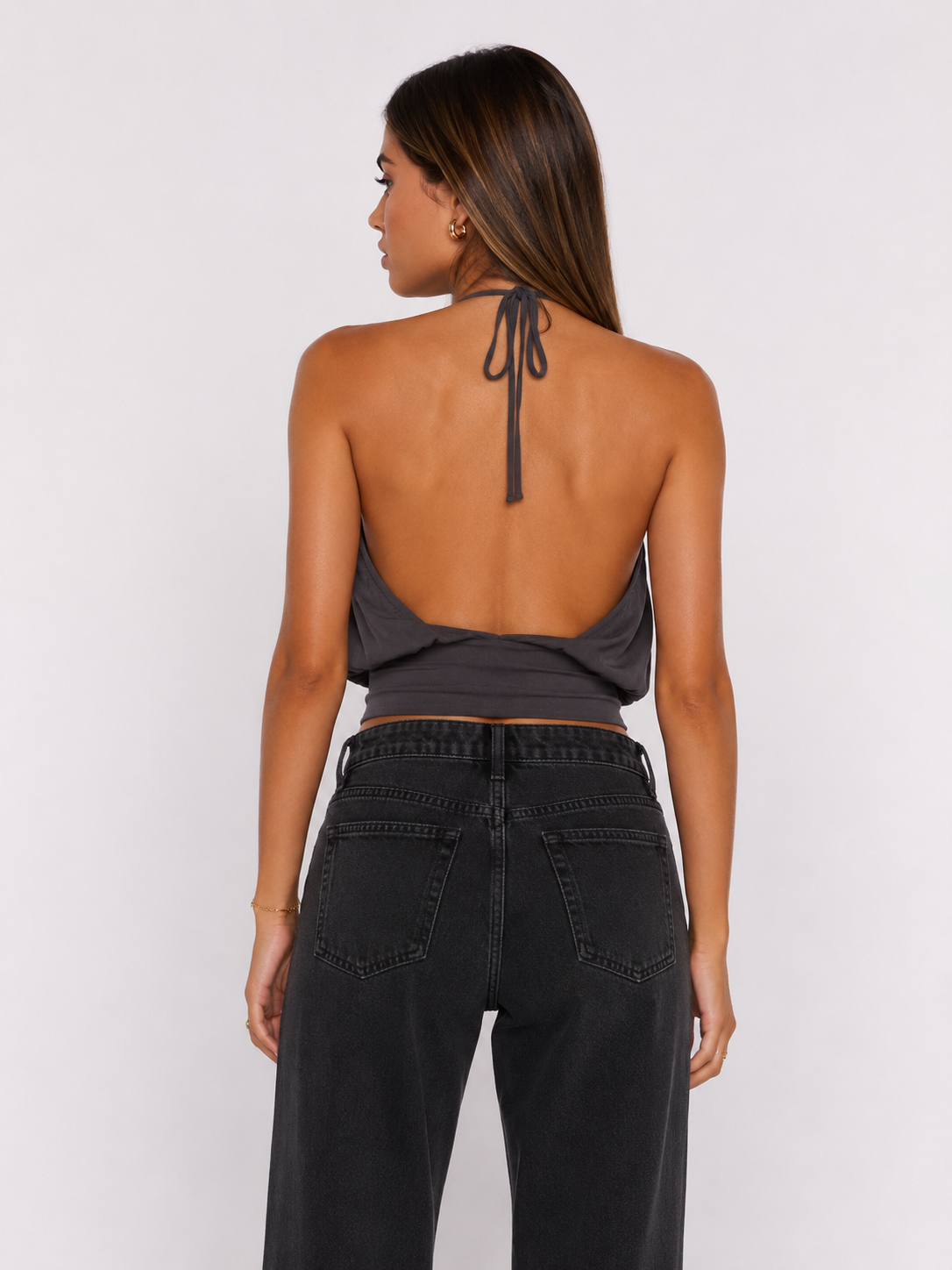 VICTORIA | Top halter drapeado