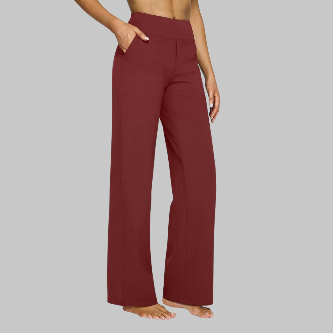 AINARA | Pantalones elásticos de tiro alto