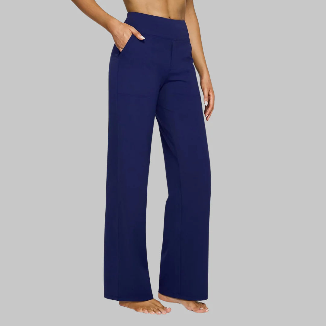 AINARA | Pantalones elásticos de tiro alto