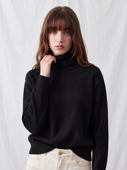 GRETA | Jersey de Punto de Cuello Alto