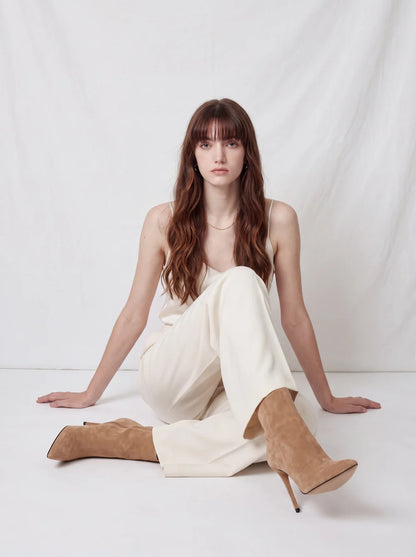 ALLEGRA | Botines de Tacón Fino en Ante