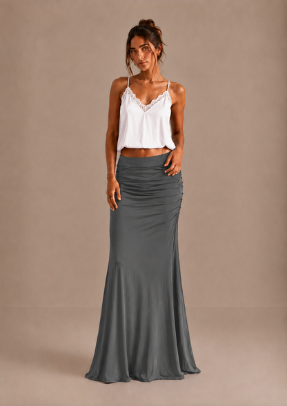 LAIA | Falda Maxi Elegante Fruncida