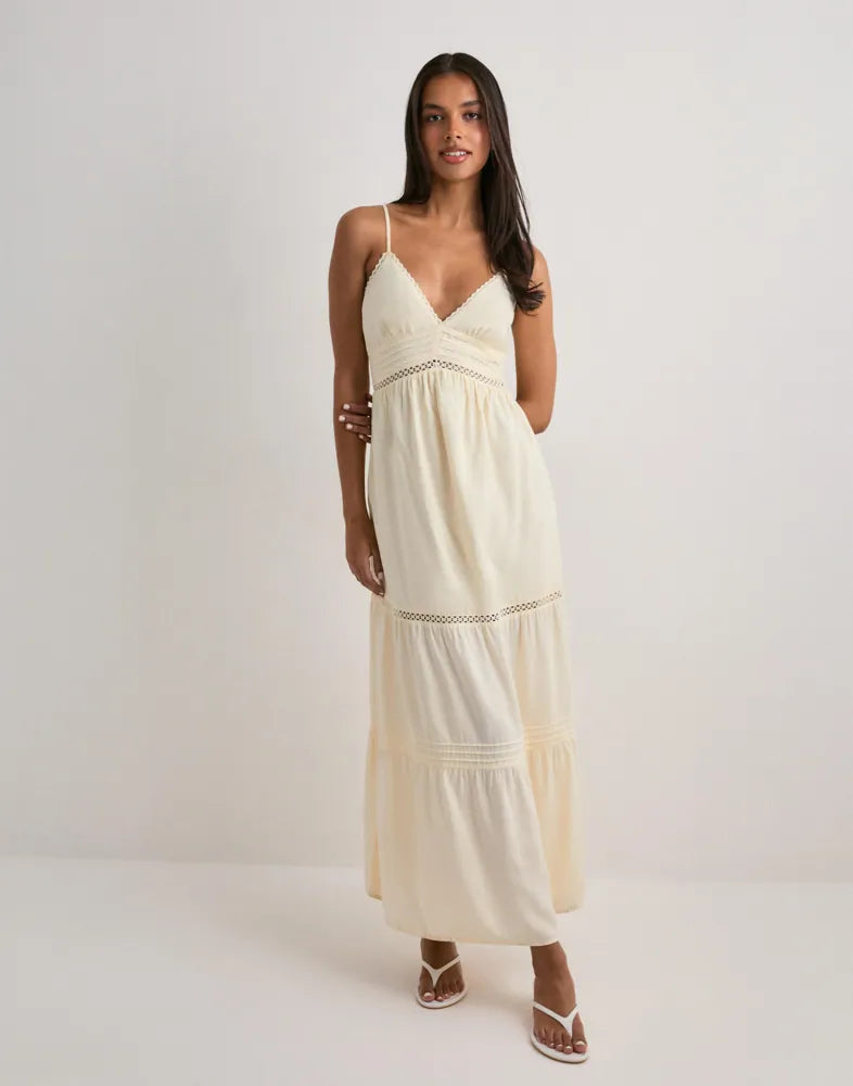 VALERIA | Vestido con inserciones de encaje