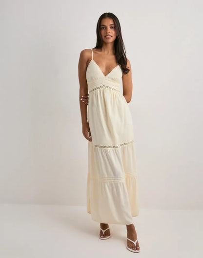VALERIA | Vestido con inserciones de encaje