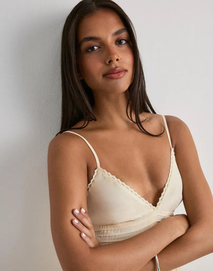VALERIA | Vestido con inserciones de encaje