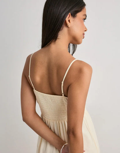 VALERIA | Vestido con inserciones de encaje