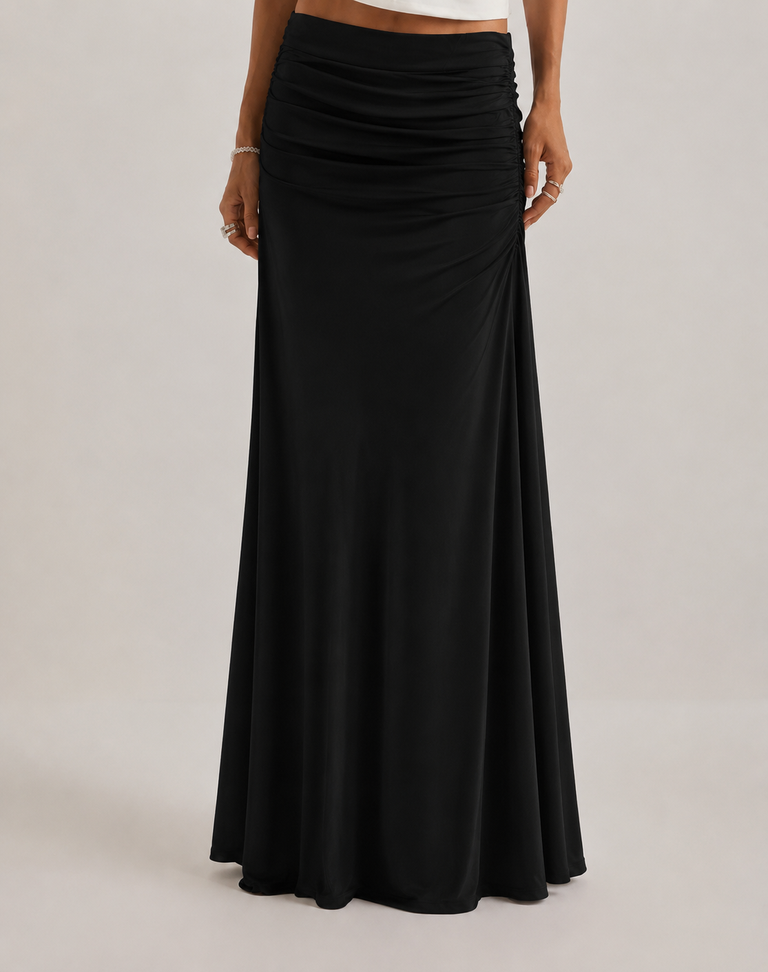LAIA | Falda Maxi Elegante Fruncida