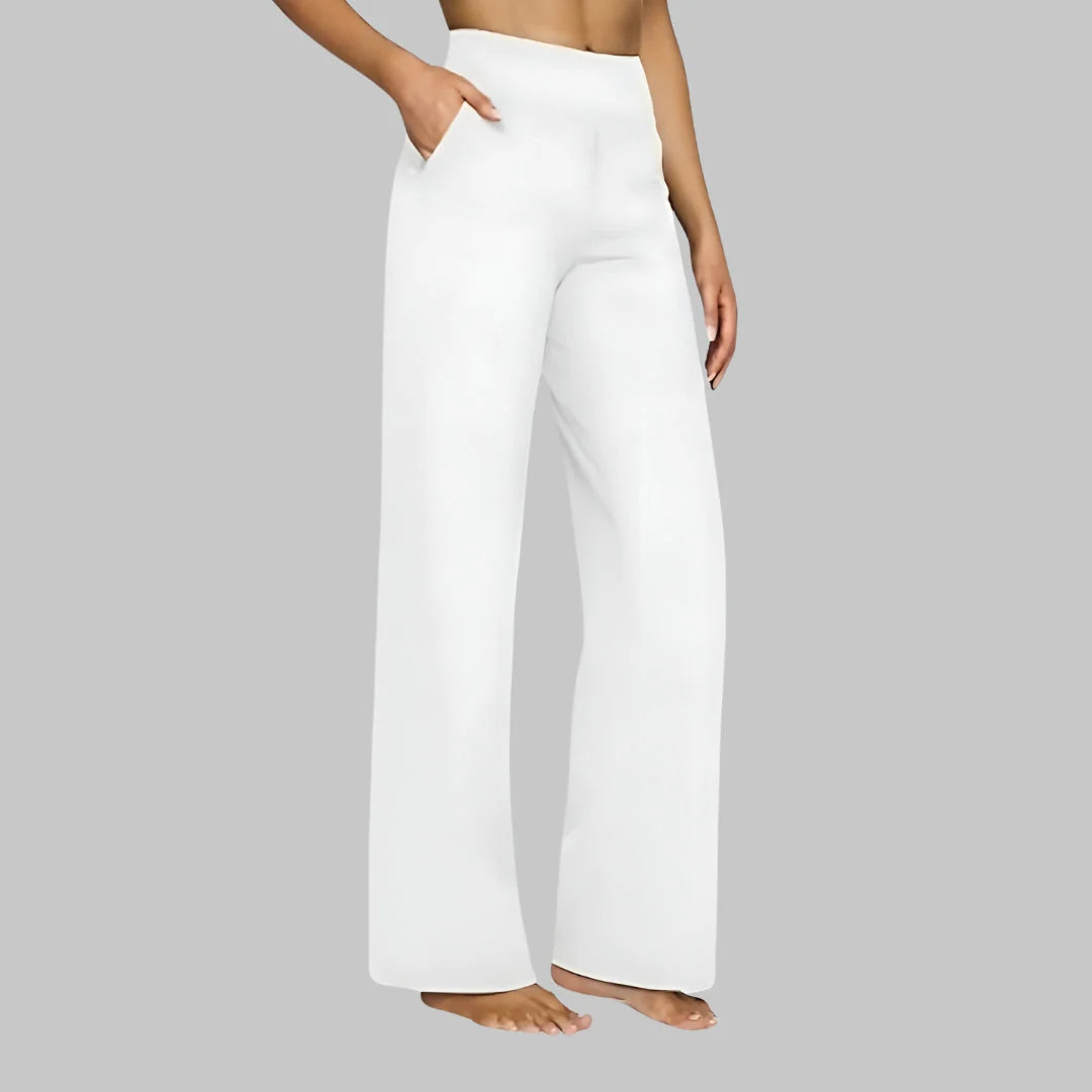 AINARA | Pantalones elásticos de tiro alto