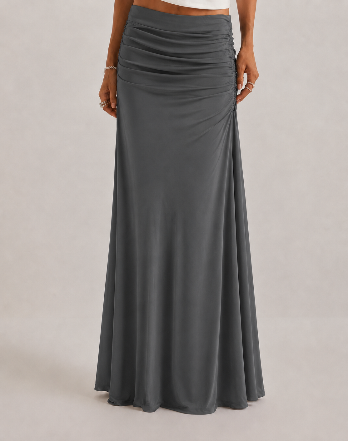 LAIA | Falda Maxi Elegante Fruncida