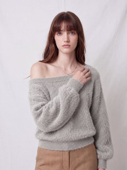 LARA | Jersey de Punto Efecto Pelo