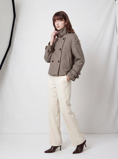 SOFIA | Chaqueta de Cuadros de Corte Elegante