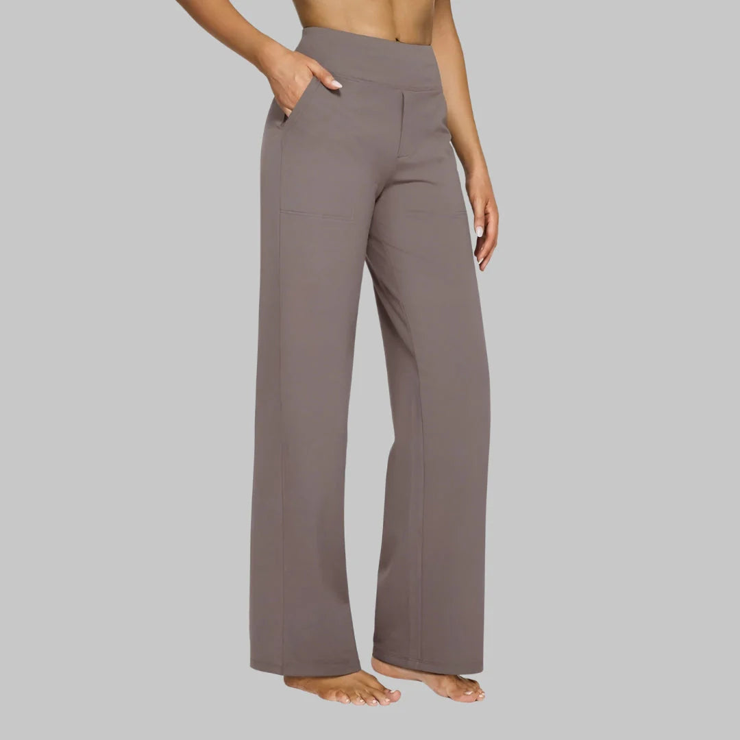 AINARA | Pantalones elásticos de tiro alto