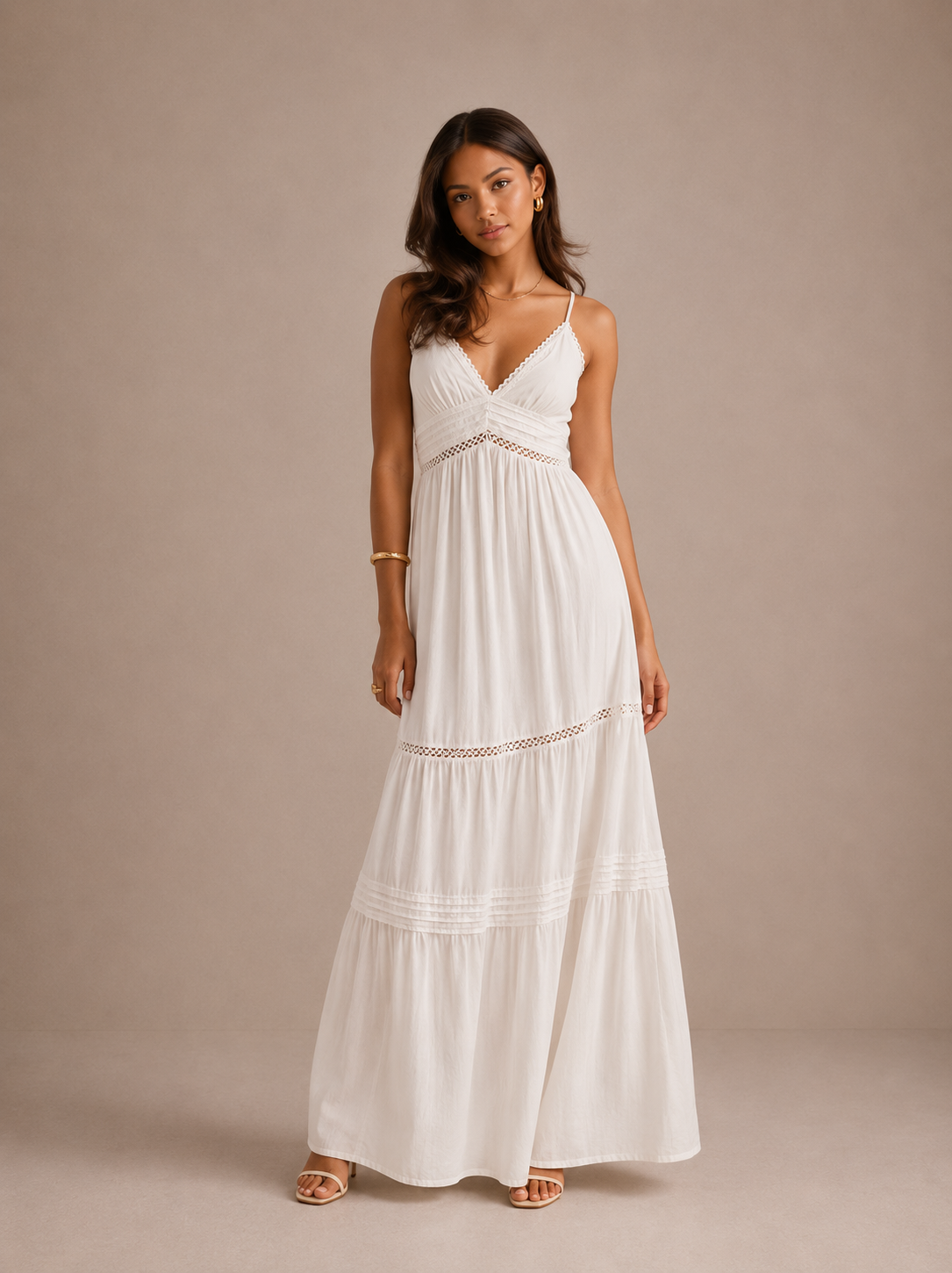 VALERIA | Vestido con inserciones de encaje