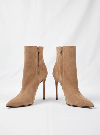 ALLEGRA | Botines de Tacón Fino en Ante
