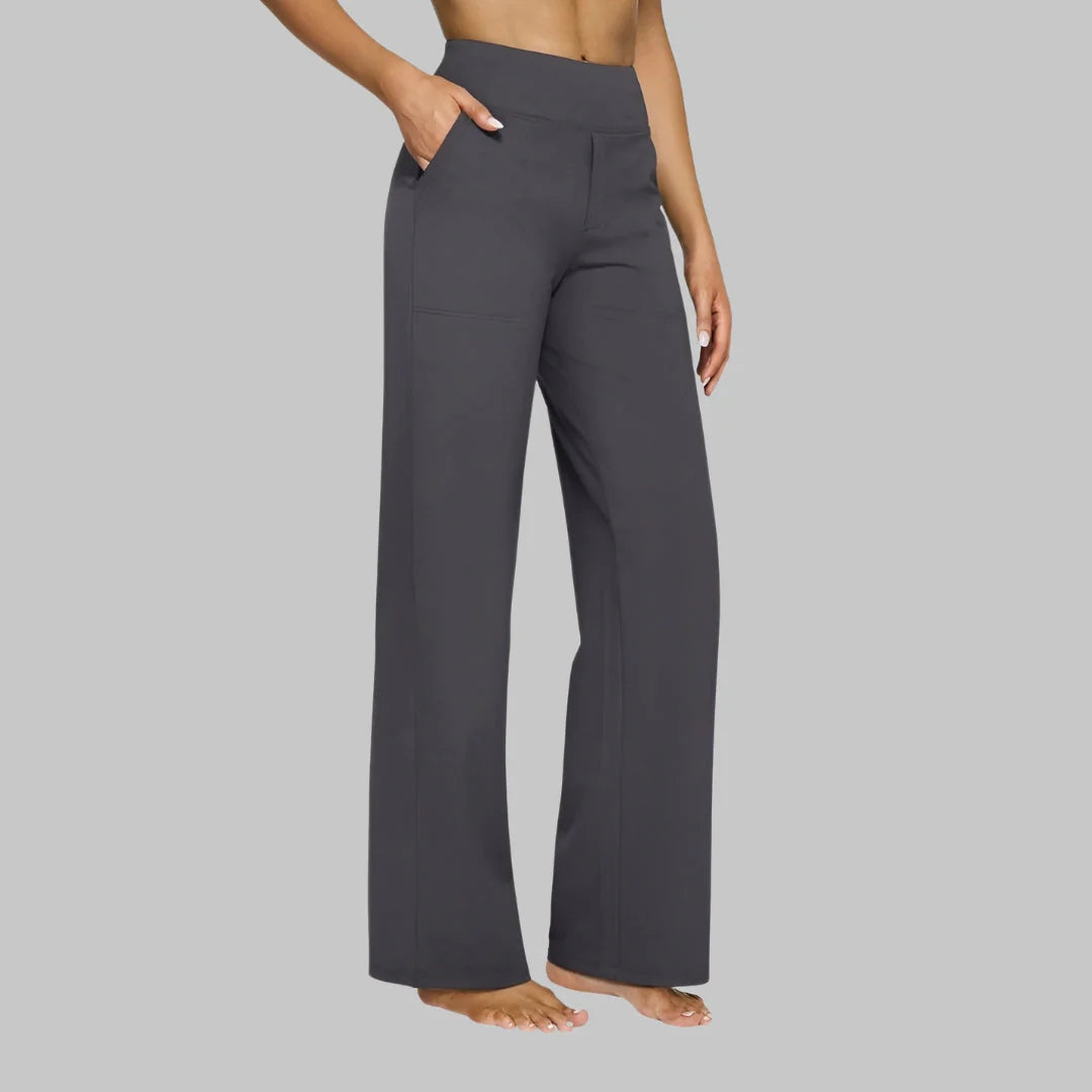 AINARA | Pantalones elásticos de tiro alto