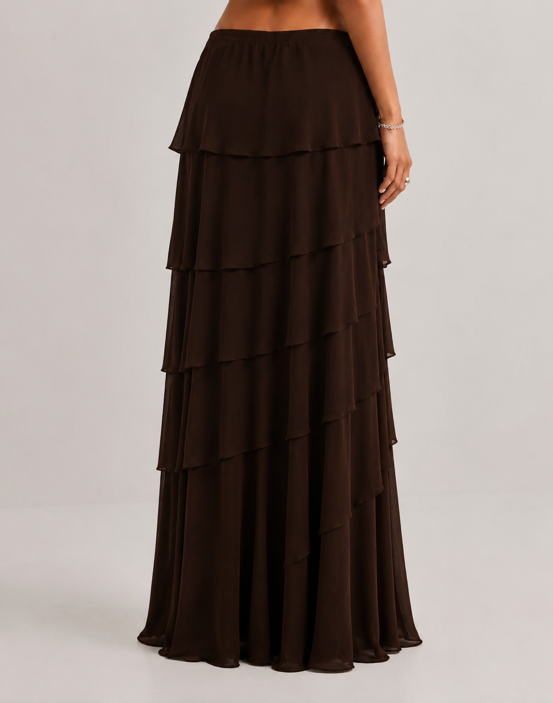 JANA | Falda maxi de volantes en capas