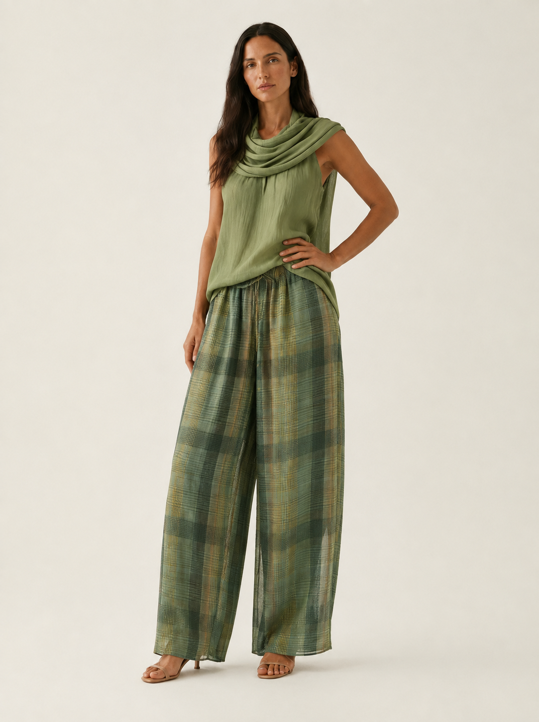 NORA | Conjunto de Pantalón Palazzo y Top Fluido