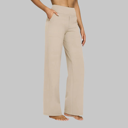 AINARA | Pantalones elásticos de tiro alto
