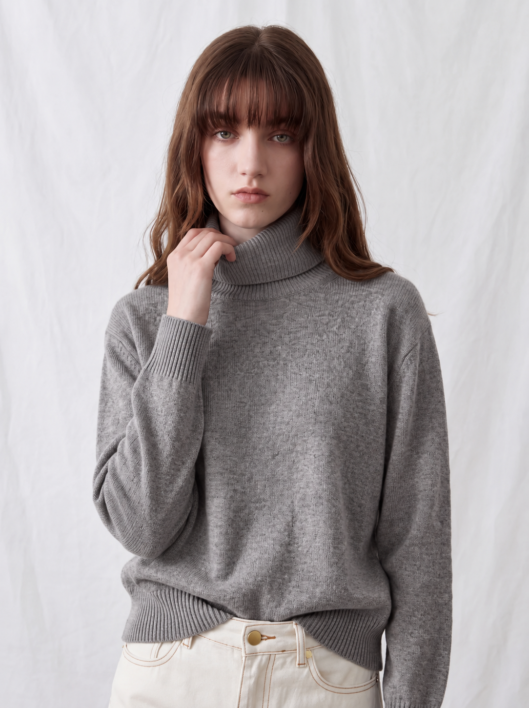 GRETA | Jersey de Punto de Cuello Alto
