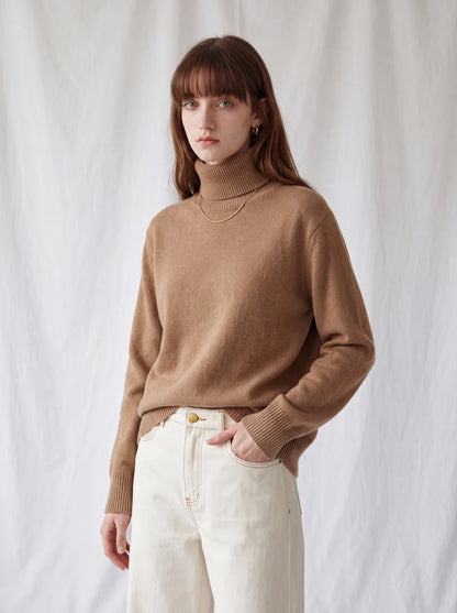 GRETA | Jersey de Punto de Cuello Alto