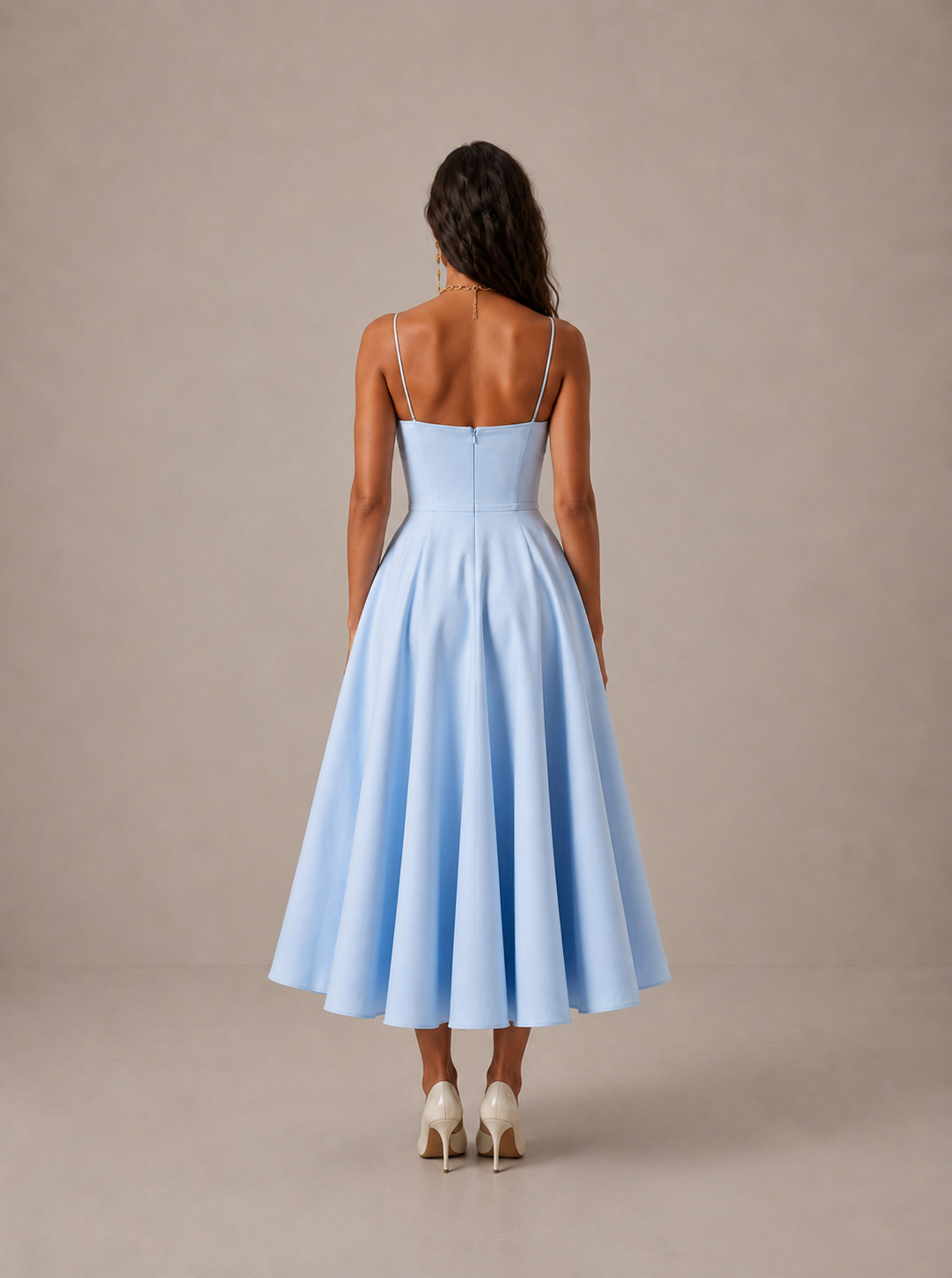 CARLOTA | Vestido Maxi con escote corazón y vuelo