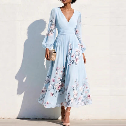 AURELIA | Vestido midi con escote en V
