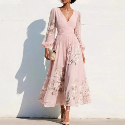 AURELIA | Vestido midi con escote en V