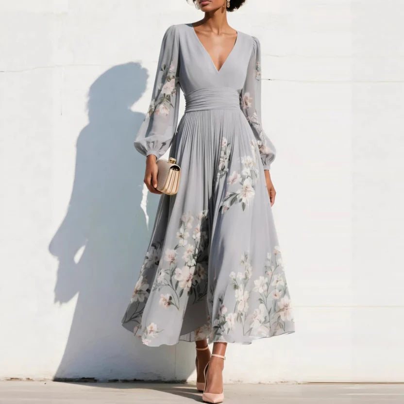 AURELIA | Vestido midi con escote en V