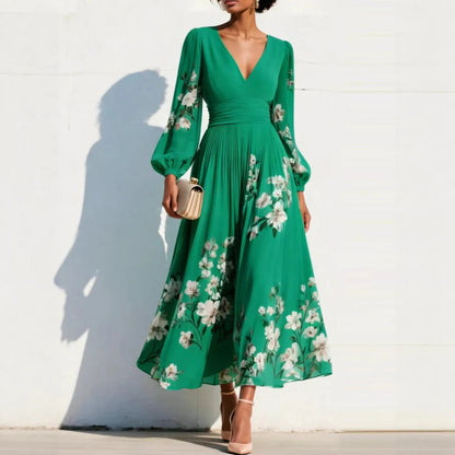 AURELIA | Vestido midi con escote en V