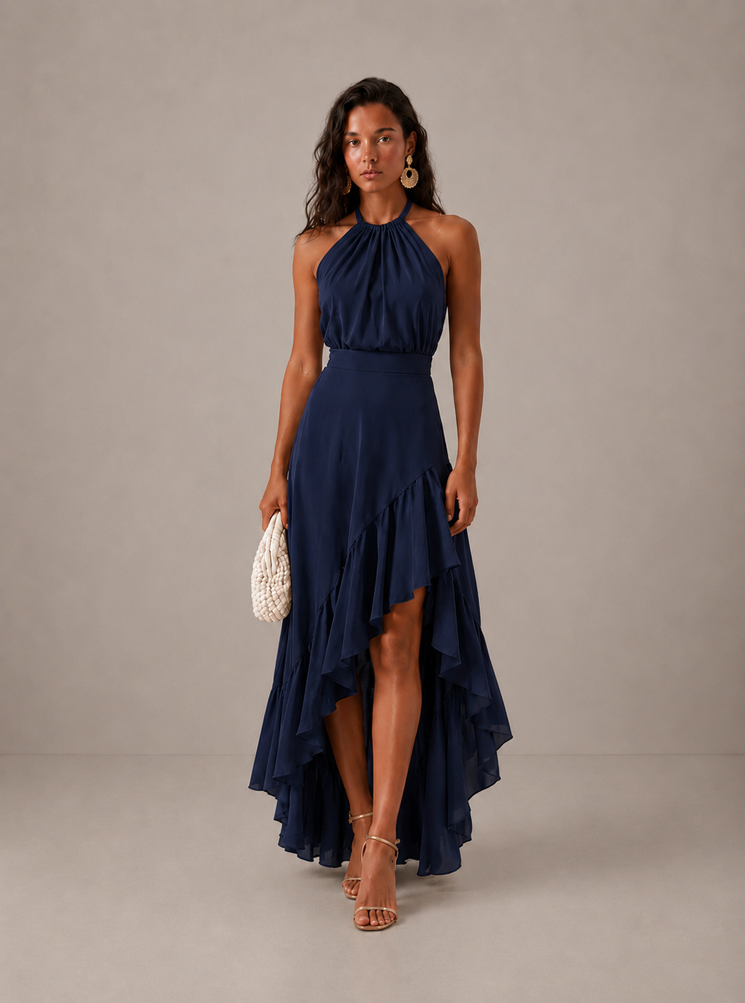 SARA | Vestido Elegante con Bajo Asimétrico