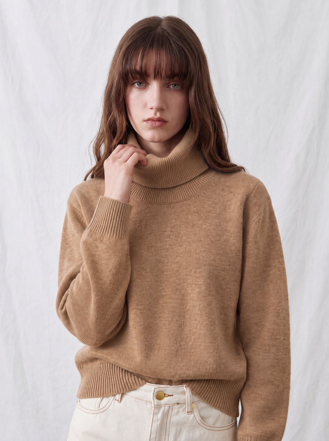 GRETA | Jersey de Punto de Cuello Alto