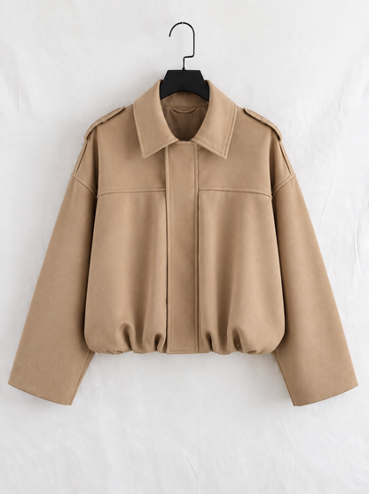 VITTORIA | Chaqueta Bomber de Ante Oversize