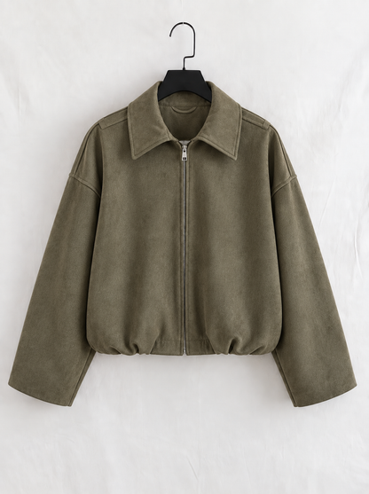 VITTORIA | Chaqueta Bomber de Ante Oversize