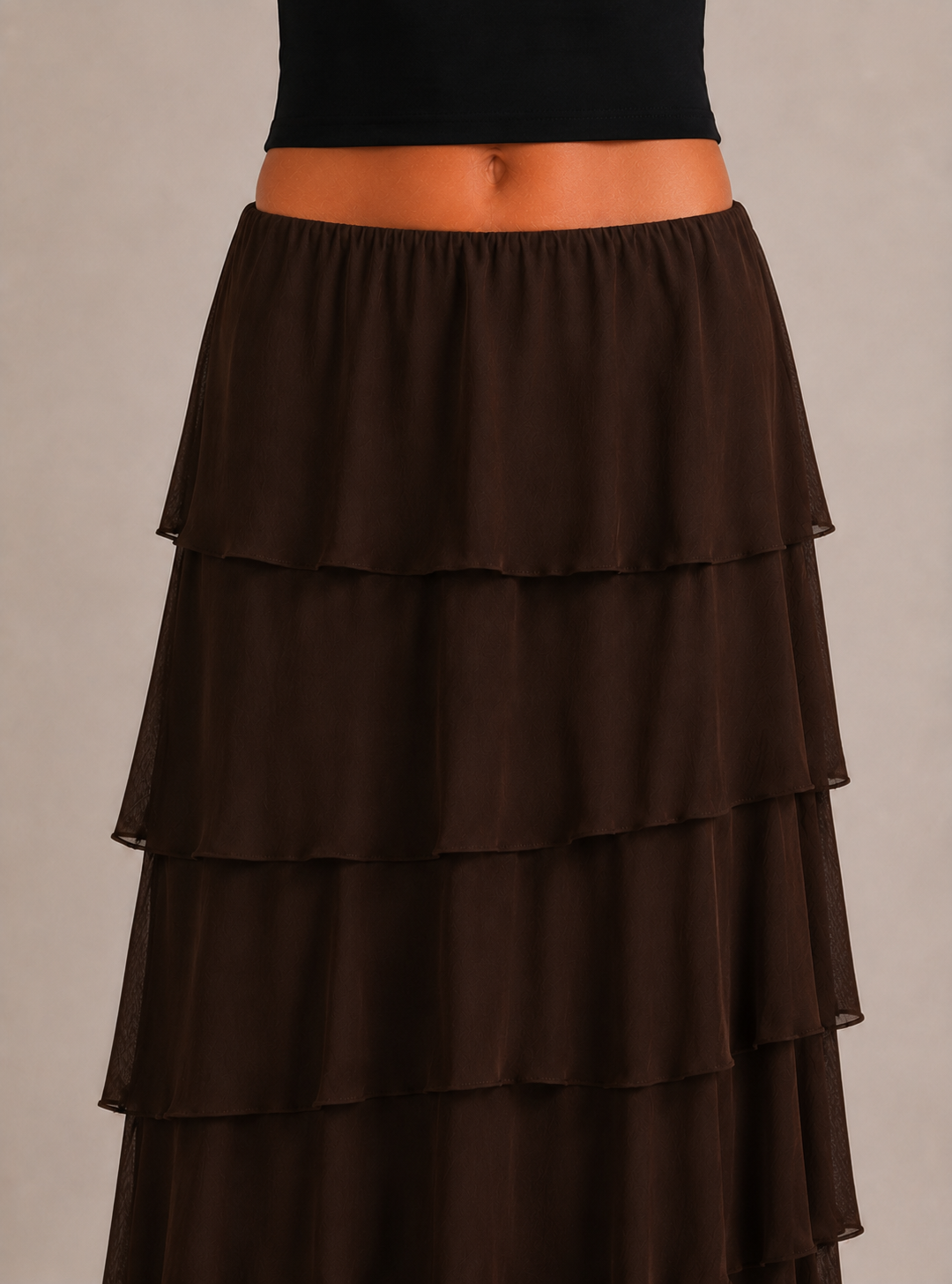 JANA | Falda maxi de volantes en capas