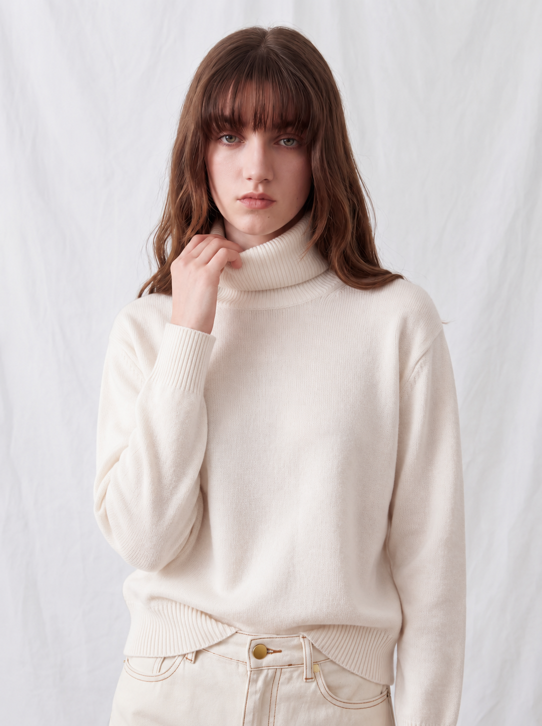 GRETA | Jersey de Punto de Cuello Alto