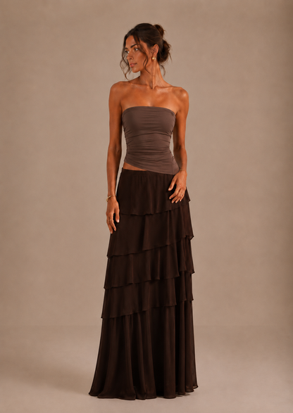 JANA | Falda maxi de volantes en capas