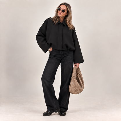 VITTORIA | Chaqueta Bomber de Ante Oversize