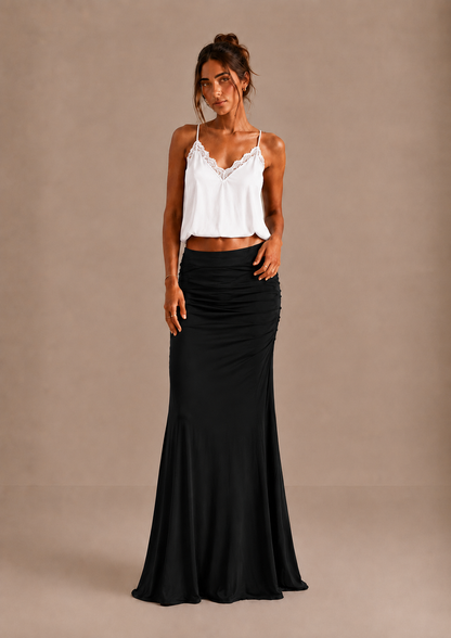 LAIA | Falda Maxi Elegante Fruncida