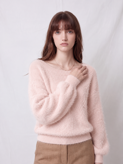 LARA | Jersey de Punto Efecto Pelo