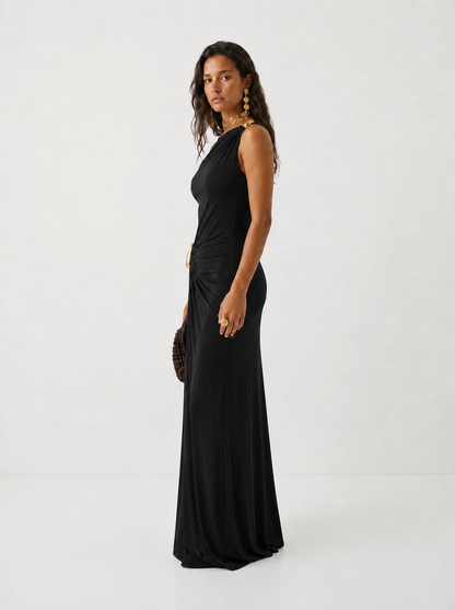 CINTHIA | Vestido elegante con enganches dorados