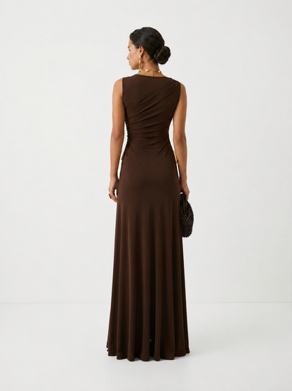 CINTHIA | Vestido elegante con enganches dorados