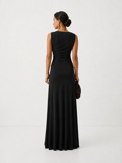 CINTHIA | Vestido elegante con enganches dorados