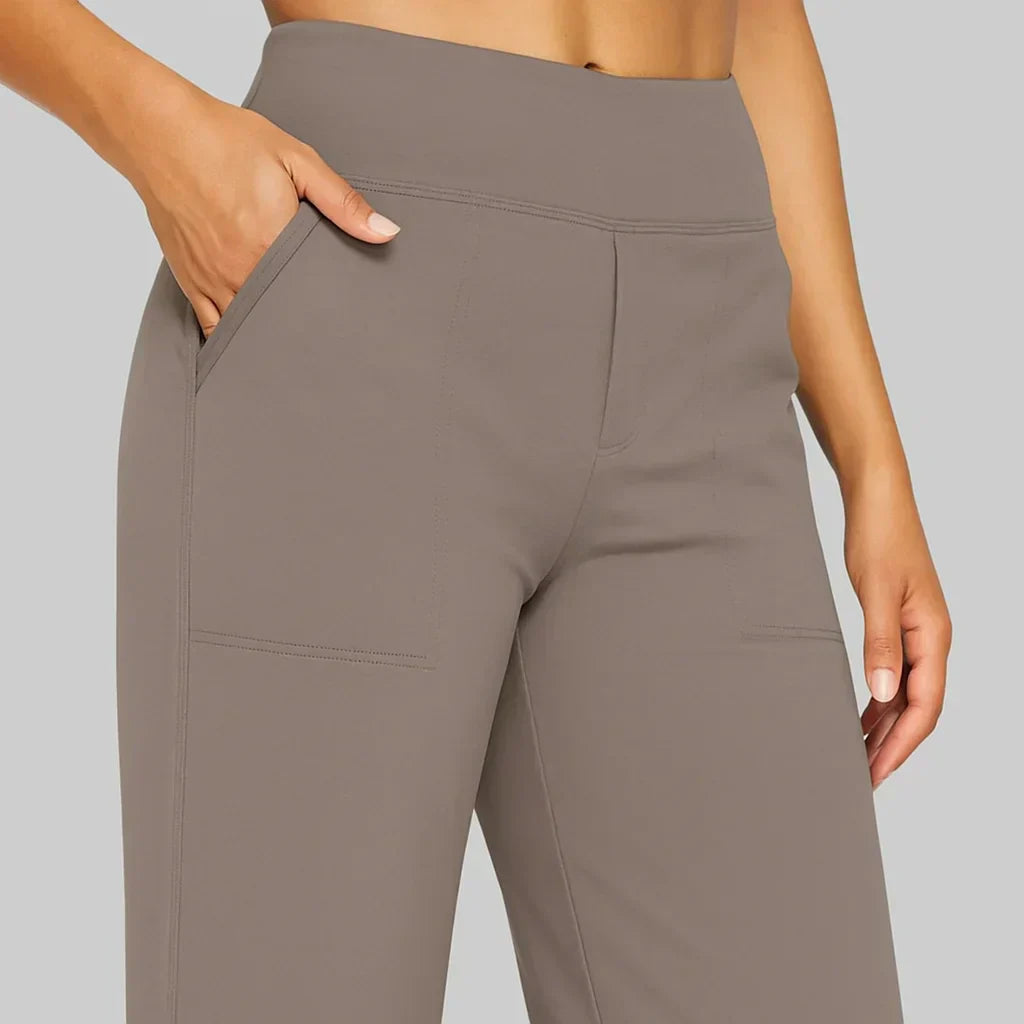 AINARA | Pantalones elásticos de tiro alto