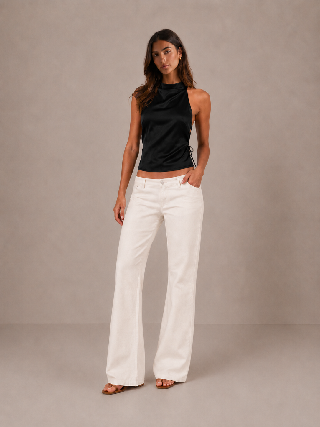 IRENE | Top halter satinado