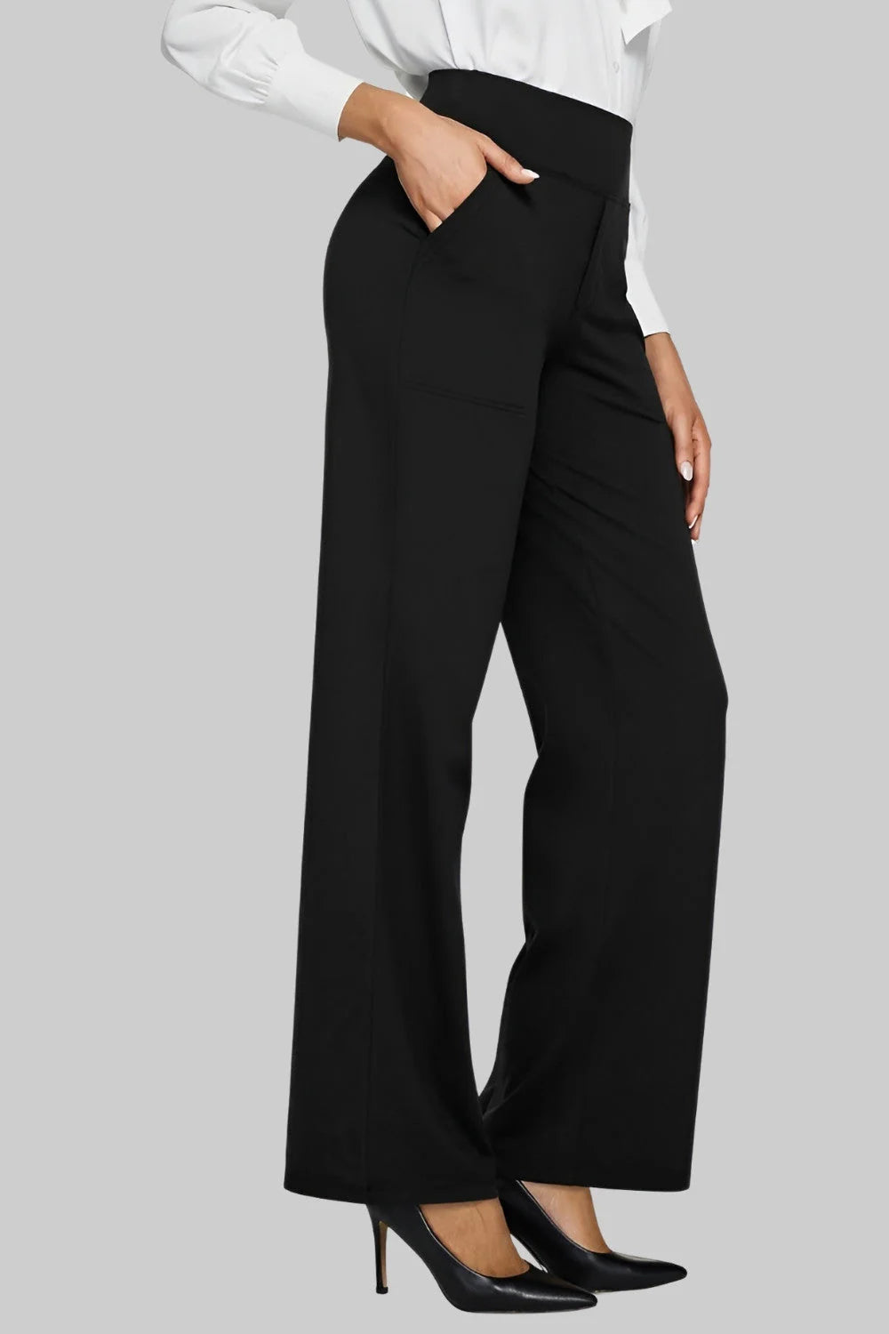 AINARA | Pantalones elásticos de tiro alto